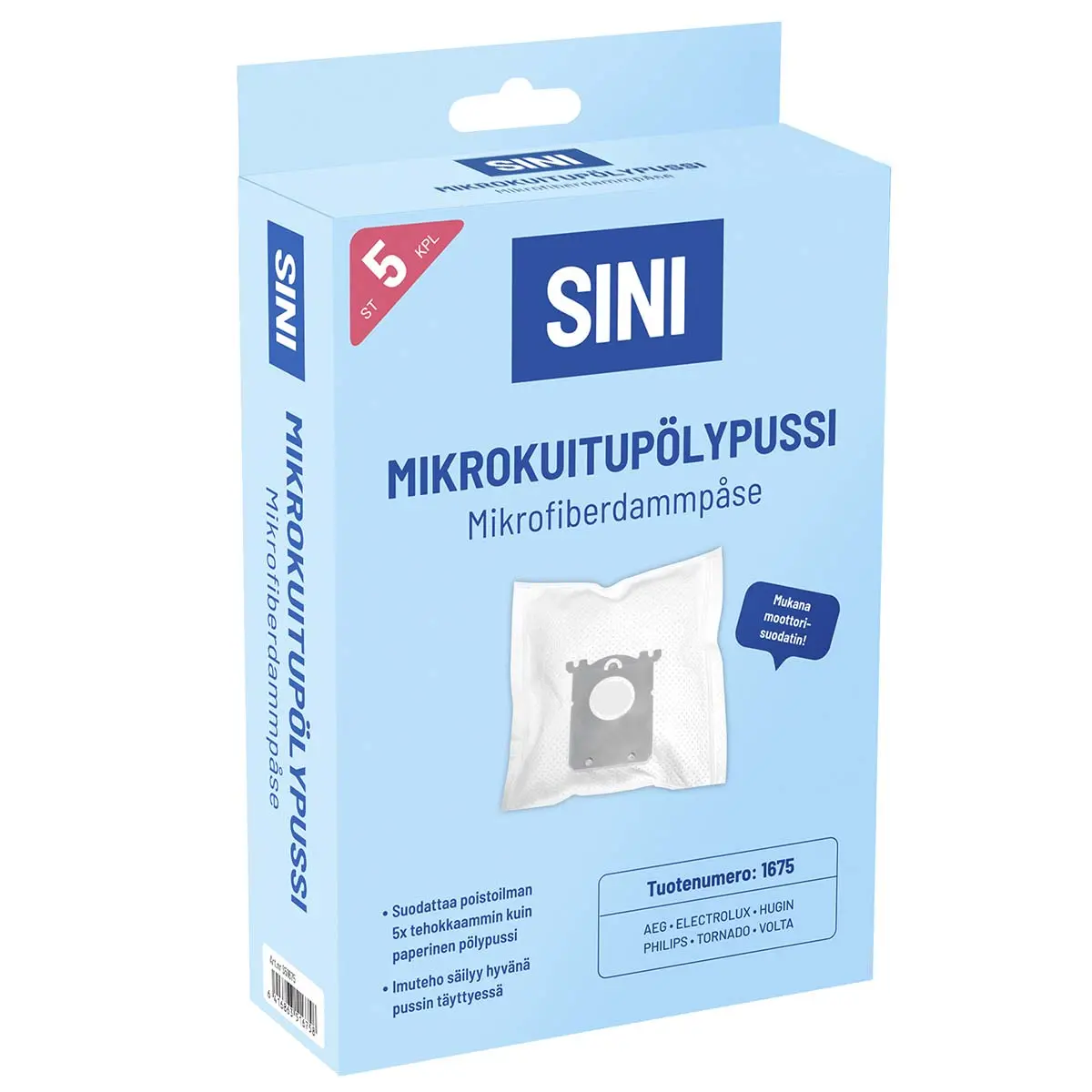Sini Mikrofiberdammväska till Miele Hoover - Dammpåsar - 6416863516758 - 0