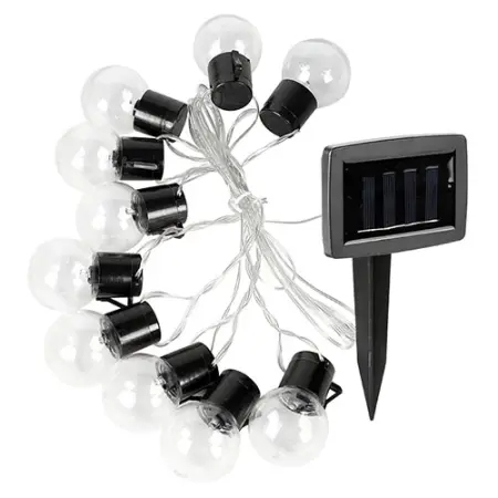 Solcellsslinga Solar klar kupol 10st LED - Solcellslampor - 6418536009345 - 1
