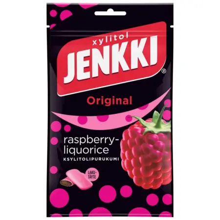 Jenkki Original hallon lakrits 100 g - Pastiller och tuggummin - 6420256912980 - 0