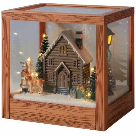 XMAS SCENERY STUGA LED 16CM - Julpynt - 8721461173523 - 0
