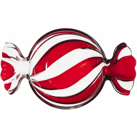 Skål Candy 26x15 cm stribet glas - Ornamenter - 6410416579948 - 0