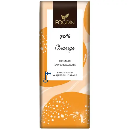 Rå choklad apelsin 40g ekologisk Foodin - Delikatesser och drycker - 6430055212549 - 0
