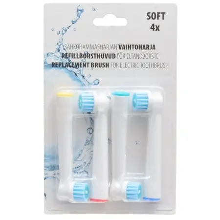 Tandbørstehoved Soft 4 stk. - Tandbørster og elektriske tandbørster - 6438168116051 - 0