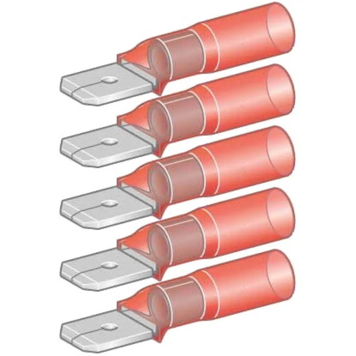 Skrueterminal han 6,3mm 0,5-1,5mm2 - Krympeslange og universaltilbehør - 6438255200755 - 0