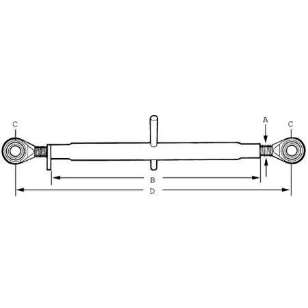 Skubbar arm kugle/kugle 406 CAT 2/2 UNC - Spejle og universaldele til byggeri ma - 8719493303513 - 1