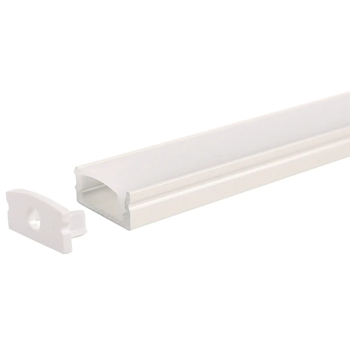 Aluminiumlist för LED-list 1m rak vit - LED-remsor och LED-lister - 6418536022139 - 0