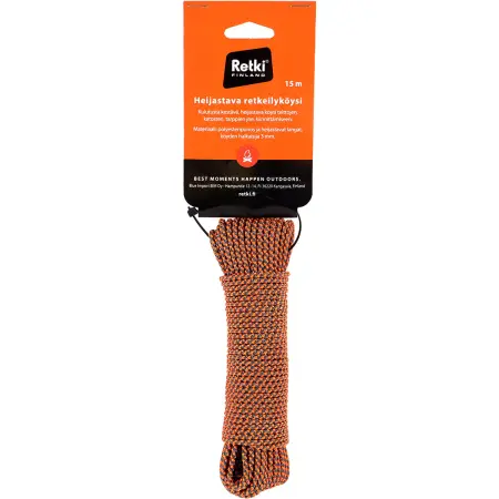 Reflekterende vandretov 15m 3mm Vandretur - Campingudstyr - 6418536023563 - 0
