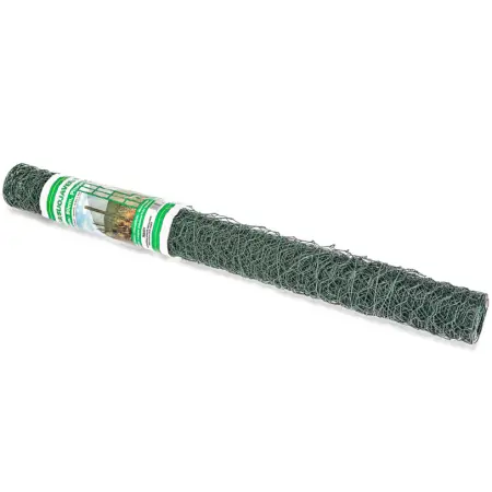 Kaninett 120cm 10m 25mm plastbelagt - Sekskantnet og gnavernet - 6430068430039 - 0