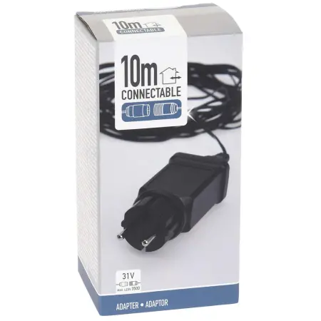 Lättkedjeadapter med 10m kabel - Ljusslingor och ljuslister - 8719987301551 - 0