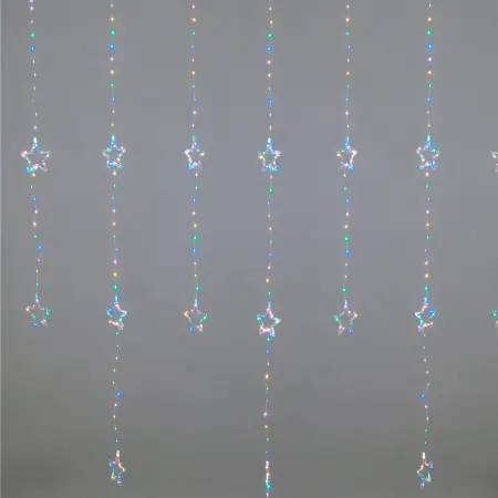 Ljusslinga 400 microLED 200 cm stjärna/snöflinga - Ljusgardiner och istappsslingor - 8721037582643 - 1