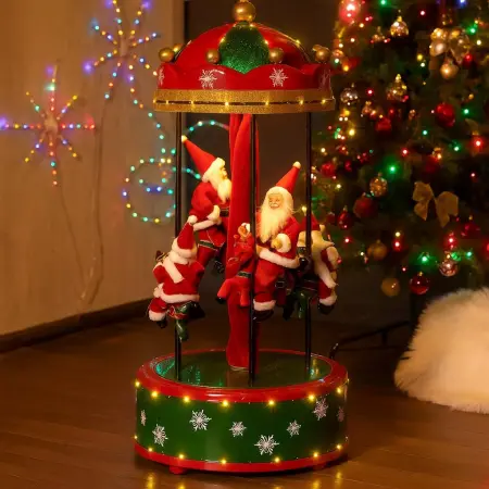 Jultomten i karusellen 110 cm - Julpynt - 8721037701341 - 1