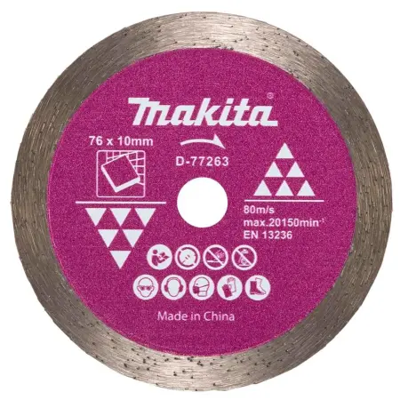 Makita Diamantskive 76mm - Vinkelsliber skæreskiver 125 mm - 088381789608 - 0