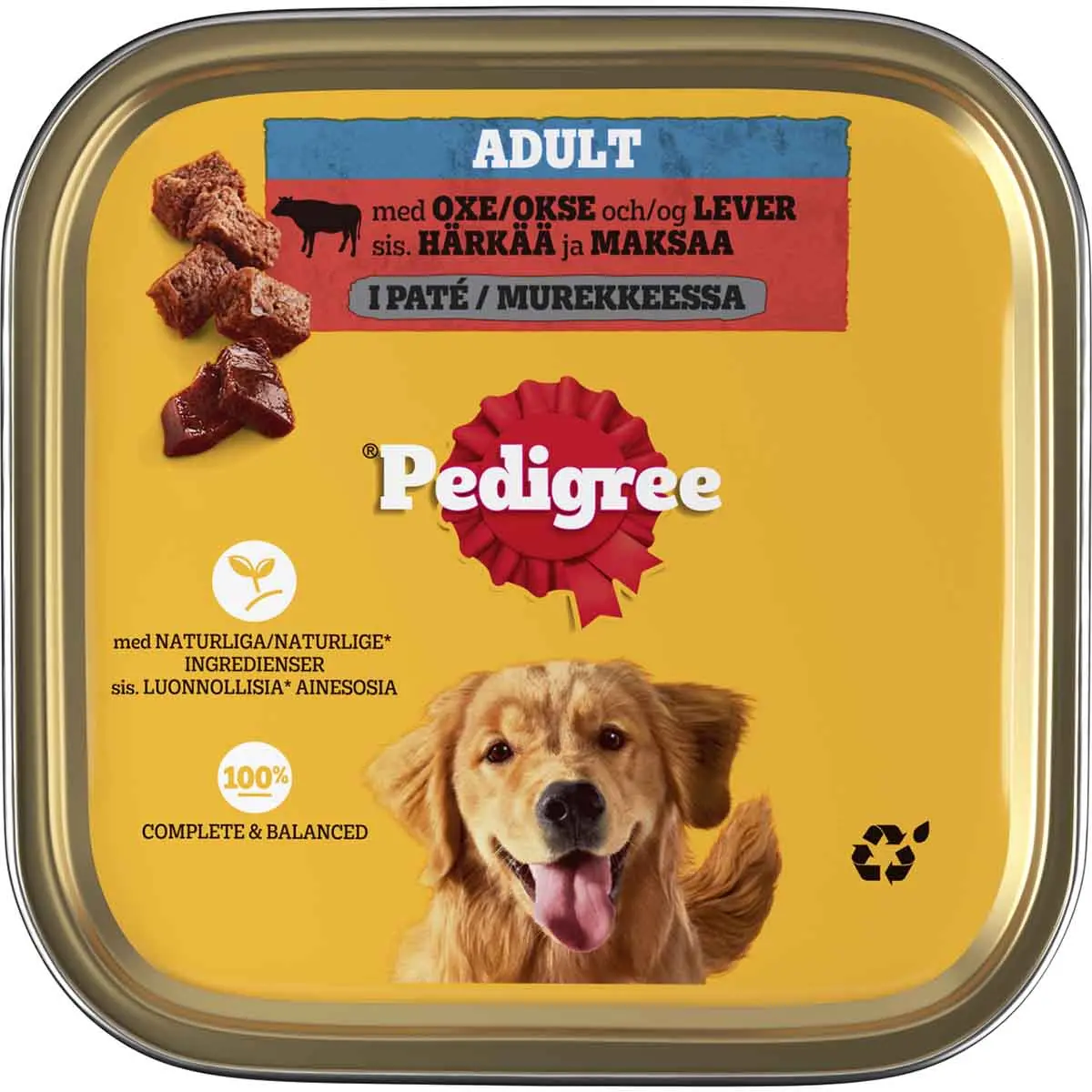 Pedigree Nötkött & Lever 300g - Våtfoder för hundar - 4008429714320 - 0