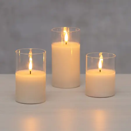 Glasljus Milton klar 3 st 3D - Led-ljus - 6410416482323 - 1
