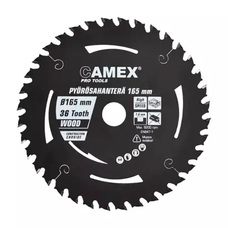 Camex Rundsavklinge Pro 165x20x1.6mm 36 - Stiksavsblad - 6438152037225 - 0