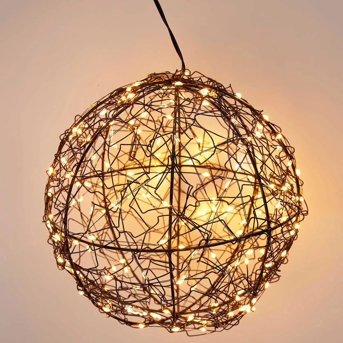 Lyskugle Lumo sort 18 cm Amber -  - 8721037551762 - 0