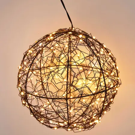Ljusboll Lumo svart 18 cm Amber - LED-ljuskulor - 8721037551762 - 0