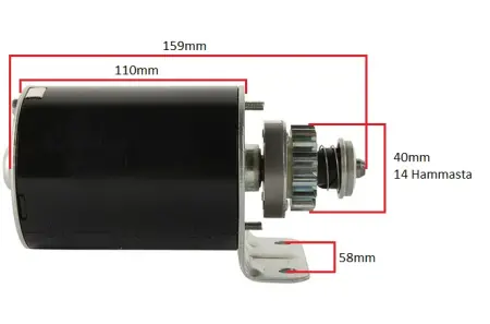 Startmotor B&S 693551 14H - Plæneklipper startmotorer og magneter - 032488337729 - 1