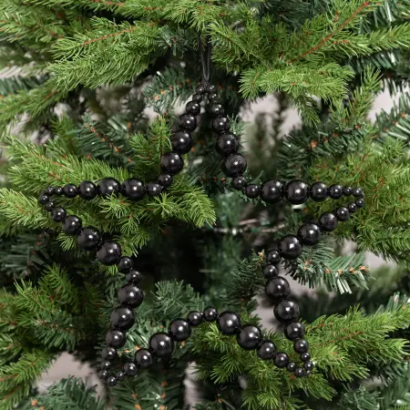 Oksedekoration stjerne Træ 15cm Sort - juletræspynt - 6410416283487 - 1