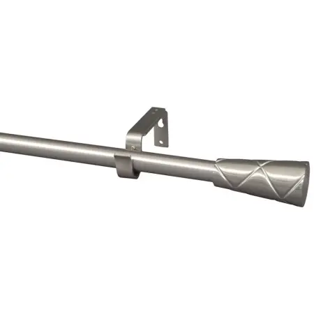 Gardinstang Ira 16/19 mm 120–210 cm børstet nikkel - Gardinstænger og gardintilbehør - 6414675119334 - 1