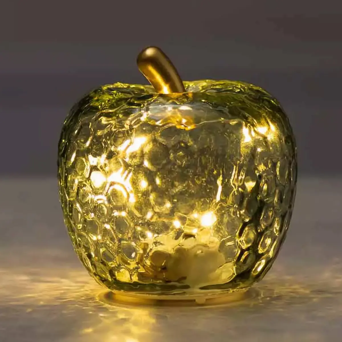 Glasvas med LED-ljus grön - Dekorationsföremål - 6410416573854 - 0