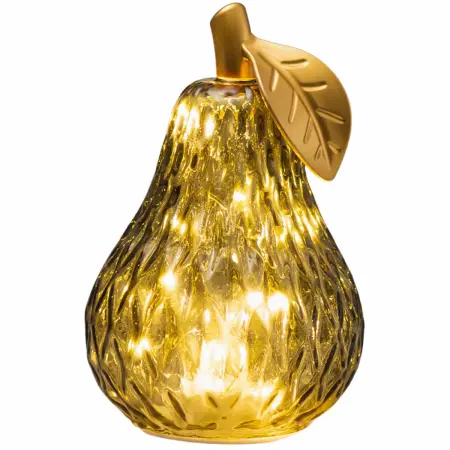 LED-päron i glas Finnlumor 18 cm grönt - Ljusdekorationer för bord - 6410416574004 - 0