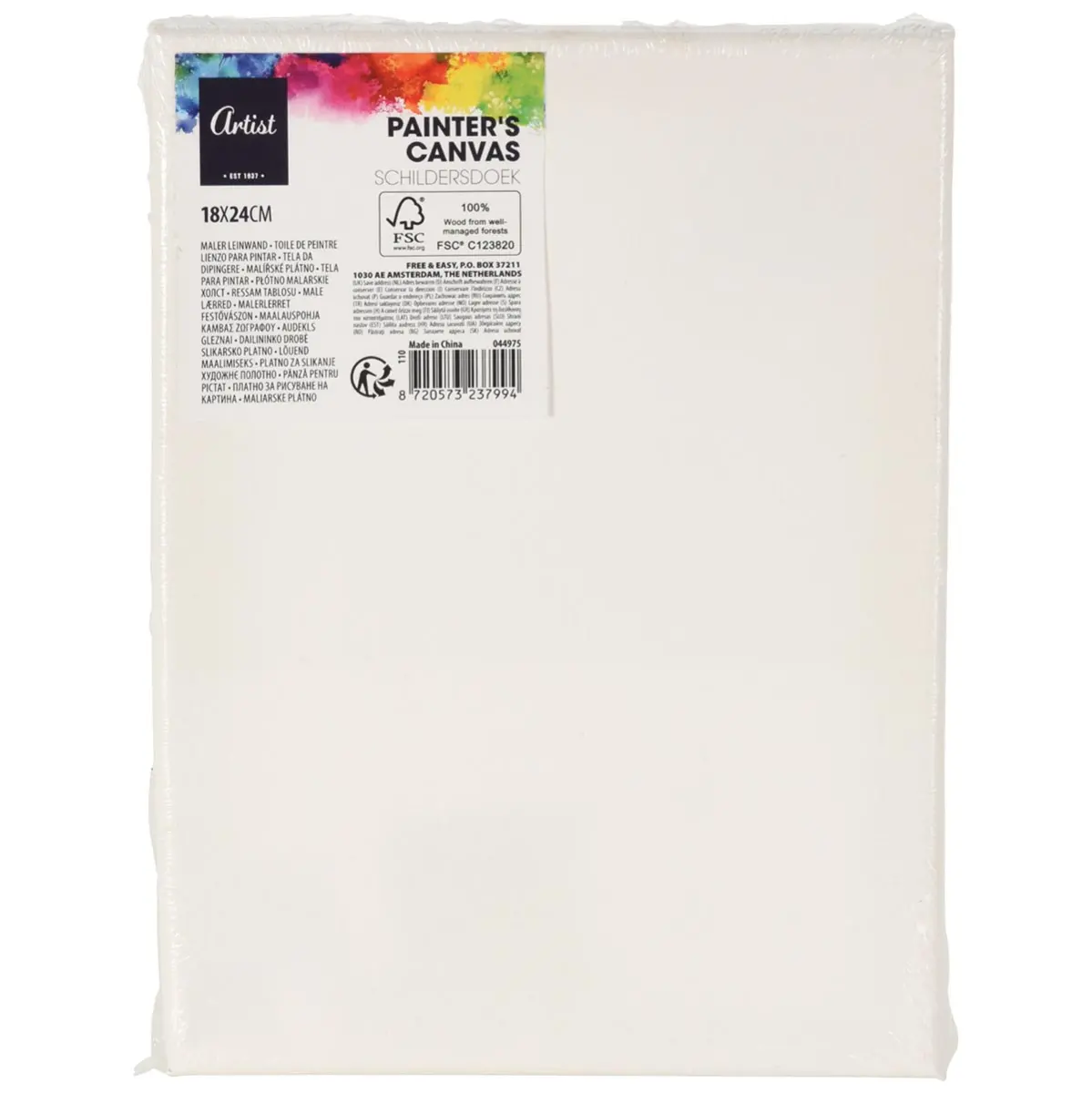Maletgrund 18x24 cm - Kedler og staffeli - 8720573237994 - 0