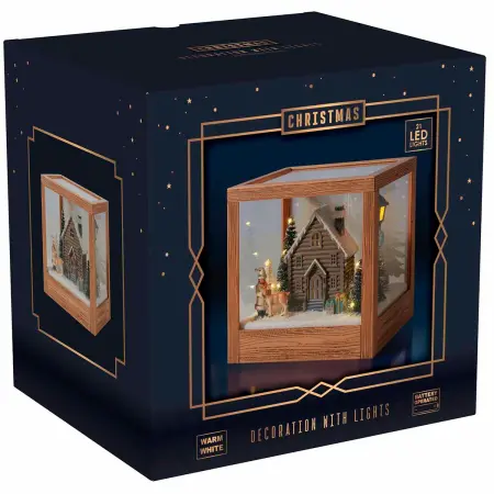 XMAS SCENERY HYTTE LED 16CM - julepynt - 8721461173523 - 1